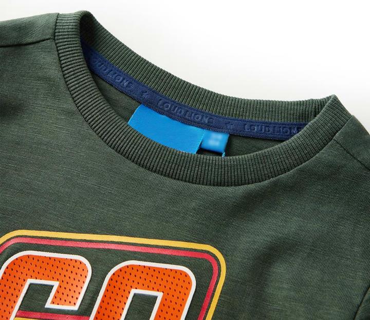 Image du produit VidaXL T-shirt manches longues enfant vert foncé 128,Matière : 100 (128)