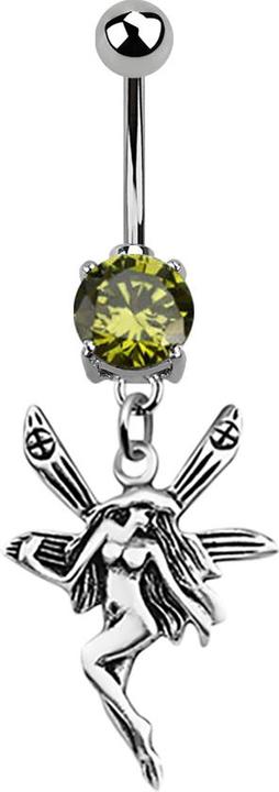 Immagine prodotto Star Piercing Banana in argento con ciondolo a forma di fata oliva (senza ottone, Argento 925, Acciaio chirurgico 316L)