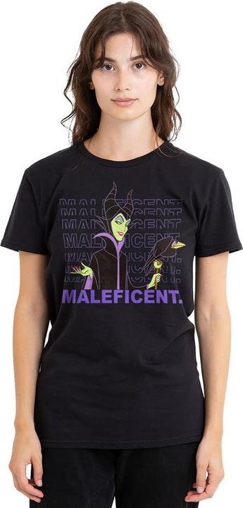 Actual product image Disney Villains Unisex Adult Maleficent Repeat Name T-Shirt (L)