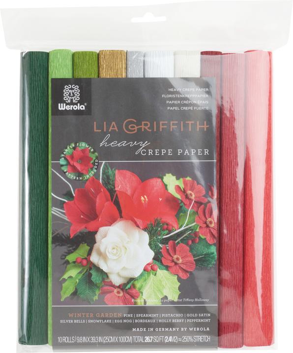 Actual product image Werola Lia Griffith, Florist's Crepe "Winter Garden", 10 rolls (10 x)