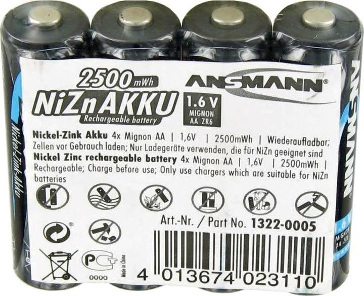 Immagine prodotto Ansmann Batteria NiZN (4 pz., AA, 1500 mAh)