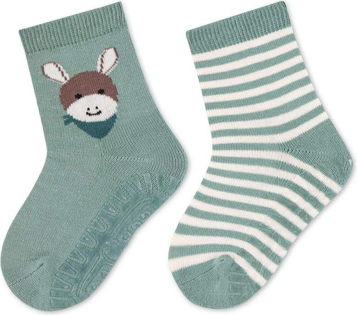 Produktbild Sterntaler Antirutsch-Socken Emmi 2er Set Grün Gr. 17/18 (2er Pack, 17, 18)