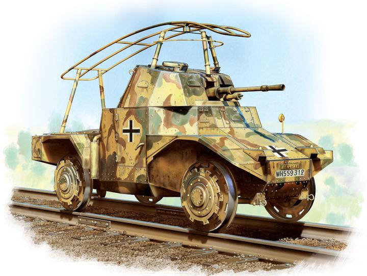 Actual product image ICM Panzerspähwagen P204(f) Railway WWII German Armoured Vehicle