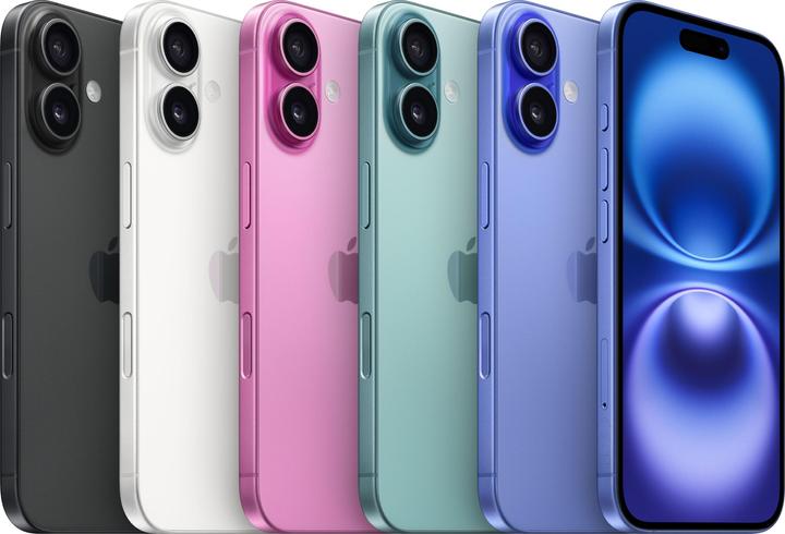 Produktbild Apple iPhone 16 (256 GB, White, 6.10", SIM + eSIM, 48 Mpx, 5G)