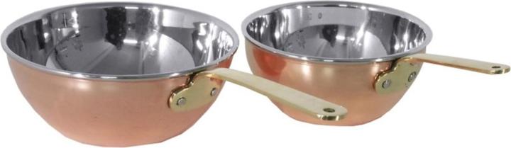 Immagine prodotto Contacto Wok da 14 cm in rame/acciaio inox (Wok, Acciaio inossidabile, Rame)
