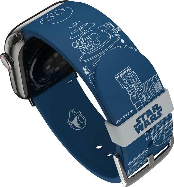 Immagine prodotto Moby Fox Bracciale Smartwatch Star Wars R2-D2 Blueprints 22 mm (22 mm, Acciaio inossidabile, Silicone)