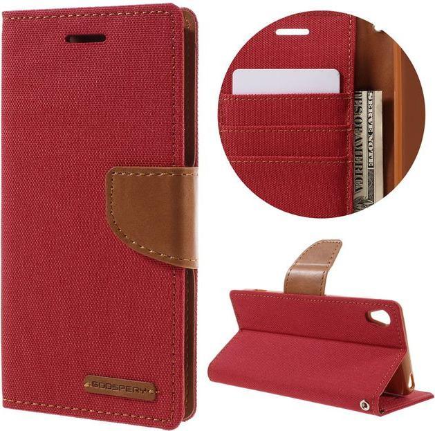 Actual product image Goospery Canvas Diary Series (Sony Xperia XA)
