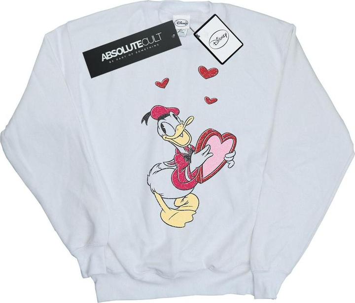 Actual product image Disney Girls Donald Duck Love Heart Sweatshirt (140, 146)