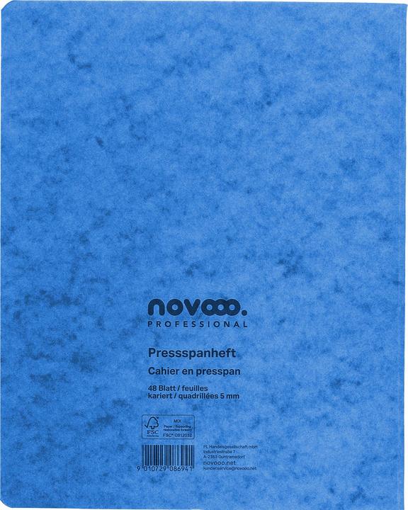 Image du produit Novooo Pressspanheft (175 x 220 mm, Quadrillé)