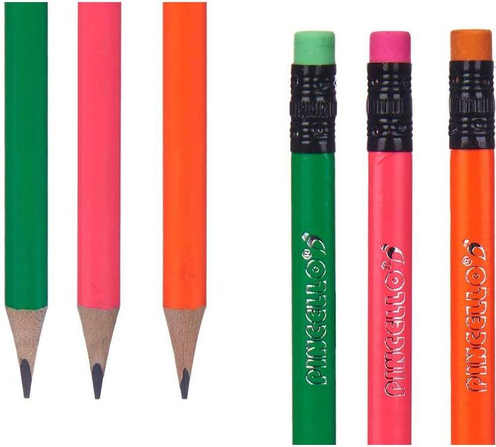Image du produit Pincello Set de crayons taille-crayons Gomme (12 pièces) (12 x)