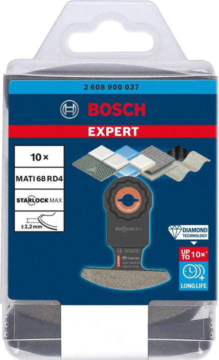 Immagine prodotto Bosch Professional Zubehör Lama angolare EXPERT MATI 68 RD4 Lama per utensili multifunzione, 68 x 30 mm, 10 pezzi.