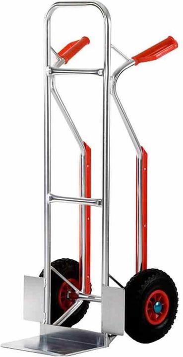 FORT Sackkarre Transportkarre in silber, 30x116 cm, Bereifung: luftbereift (200 kg)