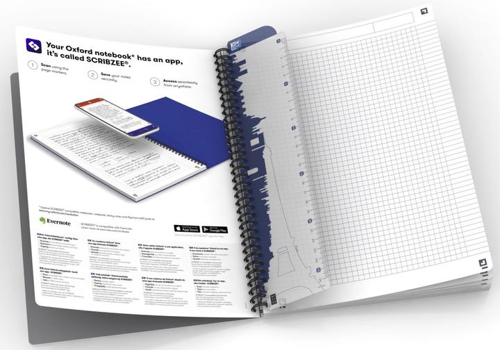 Actual product image Oxford Spiral book Office (A5, Checked)