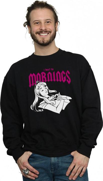 Actual product image Disney Mens Sleeping Beauty Don't Do Mornings Sweatshirt (L)
