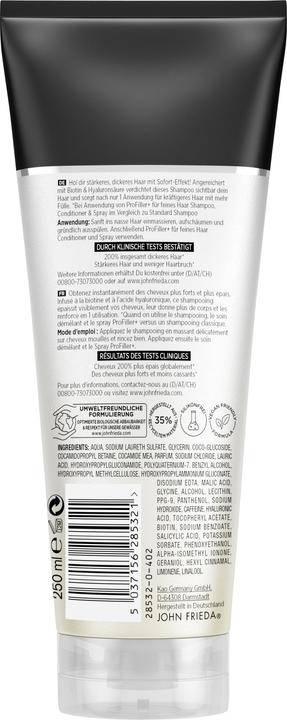 Actual product image John Frieda ProFiller+ (250 ml, Liquid shampoo)