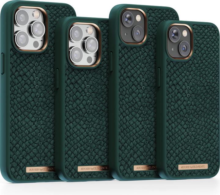 Produktbild Njord Hard-Cover Salm.Leather Magsafe Case green (Apple iPhone 14 Pro Max)