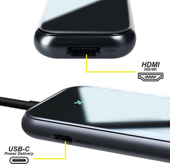 Actual product image Baseus Mirror Series Multifunctional Hub (USB-C, 7 Ports)