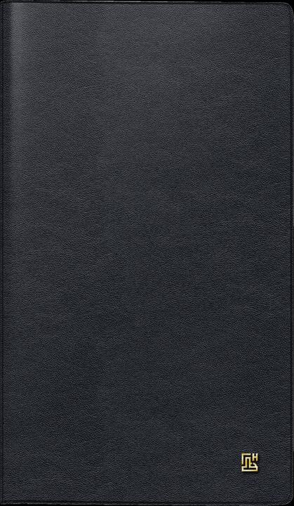 Folding calendar 746 8,7x15,3cm 1 month/2 pages leather black 2025 (German)