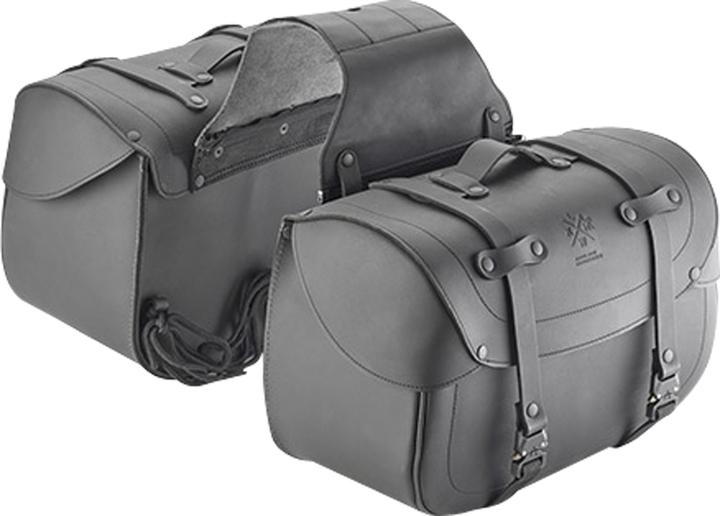 Immagine prodotto Kappa KMLW01 Leder Satteltasche schwarz (28 l, Sottosella)