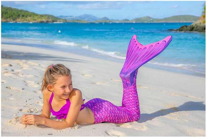 Actual product image Fin Fun Mermaid fin purple
