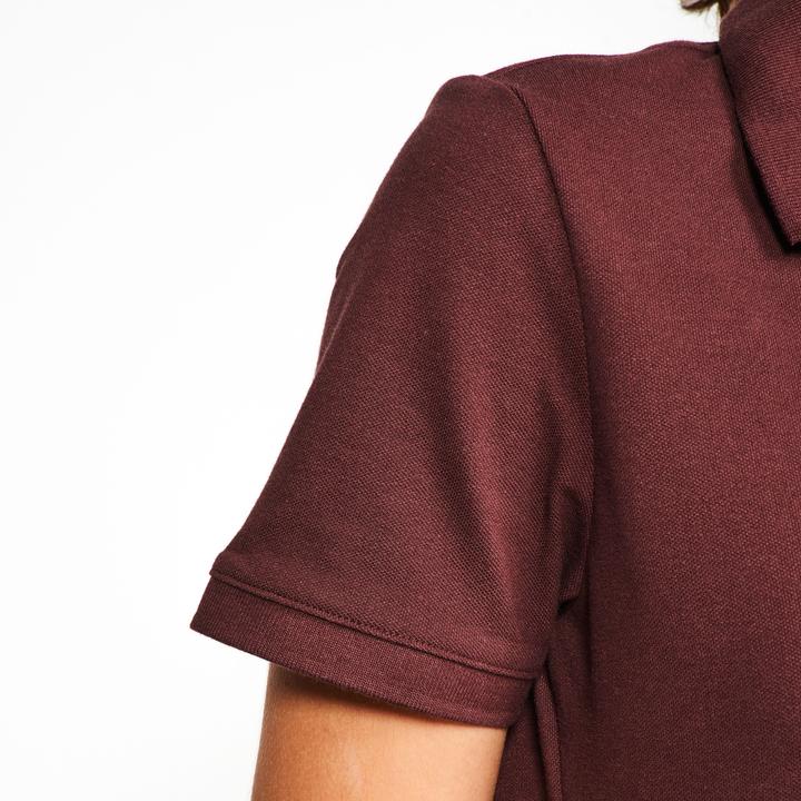 Produktbild Inesis Damen Golf Poloshirt kurzarm Baumwolle - MW500 dunkelbraun (XL)