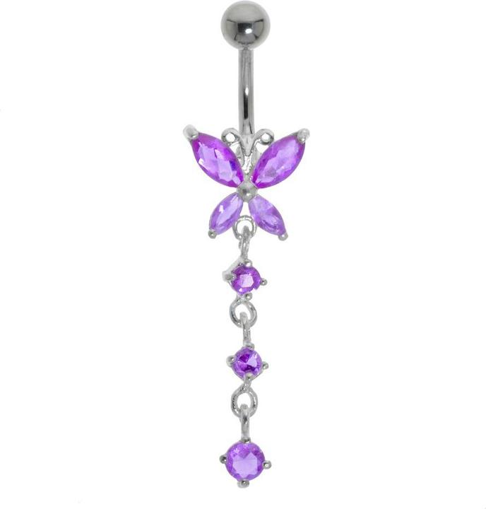 Produktbild Bijouteria Bauchpiercing (Edelstahl, Silber 925, Kristall)