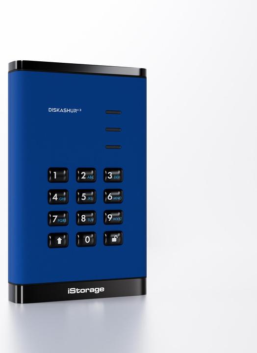 Image du produit iStorage diskAshur3 SSD 16TB - Bleu (16000 Go)