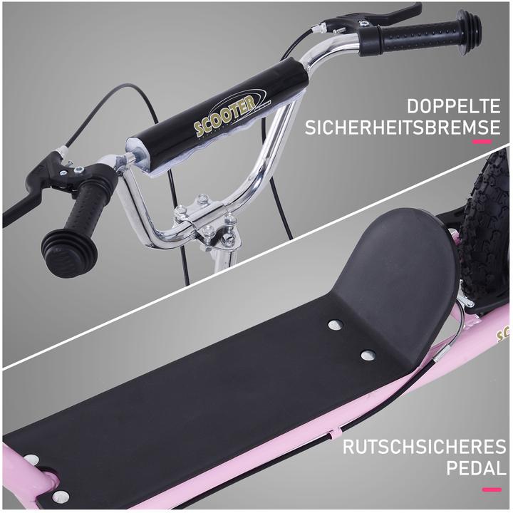 Immagine prodotto Homcom Monopattino per bambini con freno a mano, pneumatici extra spessi, manubrio regolabile in altezza