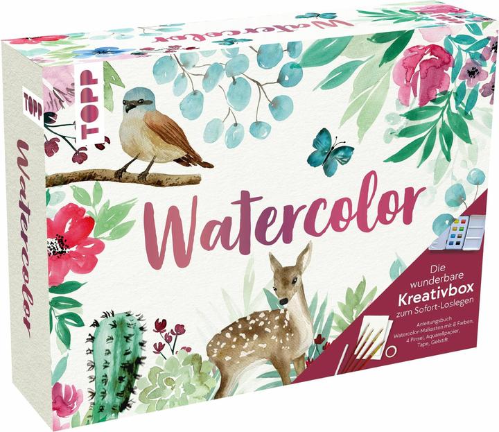 Actual product image Topp Watercolor - The wonderful creative box. With instruction book and material (Multinational)