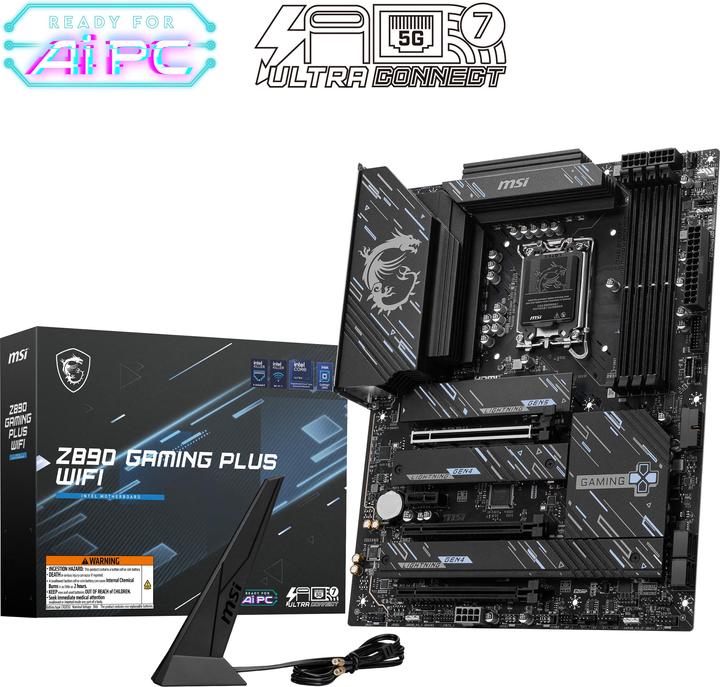 Actual product image MSI Z890 GAMING PLUS WIFI (LGA 1851, Intel Z890, ATX)