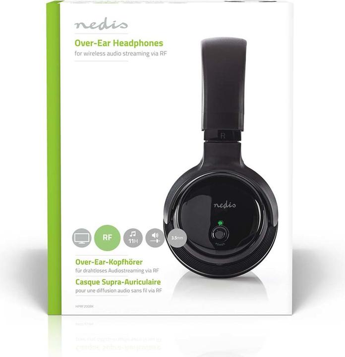 Actual product image Nedis HPRF200BK (No noise cancelling, 11 h, Wireless)