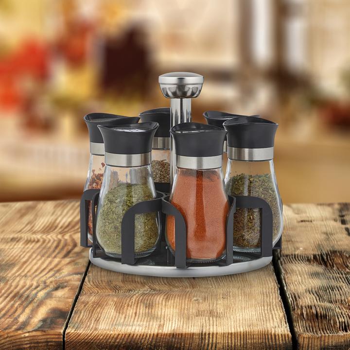 Actual product image Relaxdays Spice Rack with 16 Jars