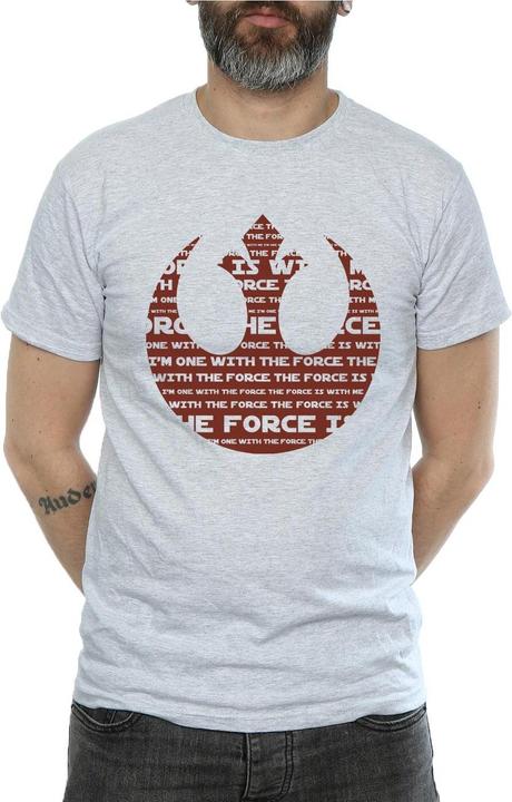 Produktbild Star Wars Rogue One I'm One With The Force Alliance Emblem Red TShirt (3XL)