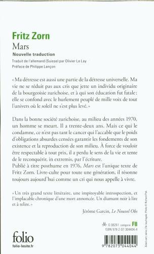 Immagine prodotto Mars : récit (Francese, Zorn Fritz, 2024)