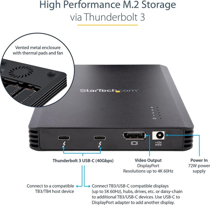 Image du produit StarTech Boîtier NVMe 4 baies (M.2)