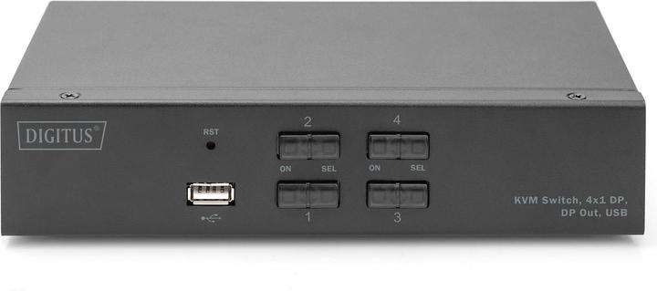 Image du produit Digitus Commutateur KVM, 4x1 (DP, DP Out, USB)