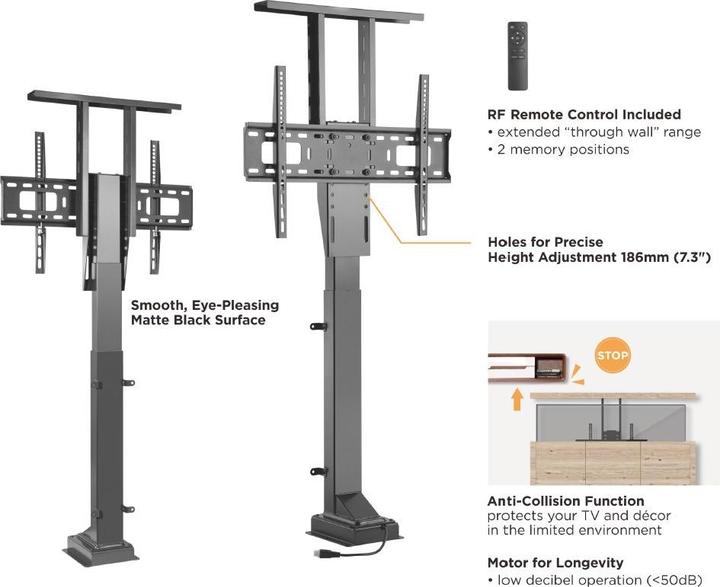 Actual product image equip Per set-up for LCD TV (motorized) (65", 50 kg)