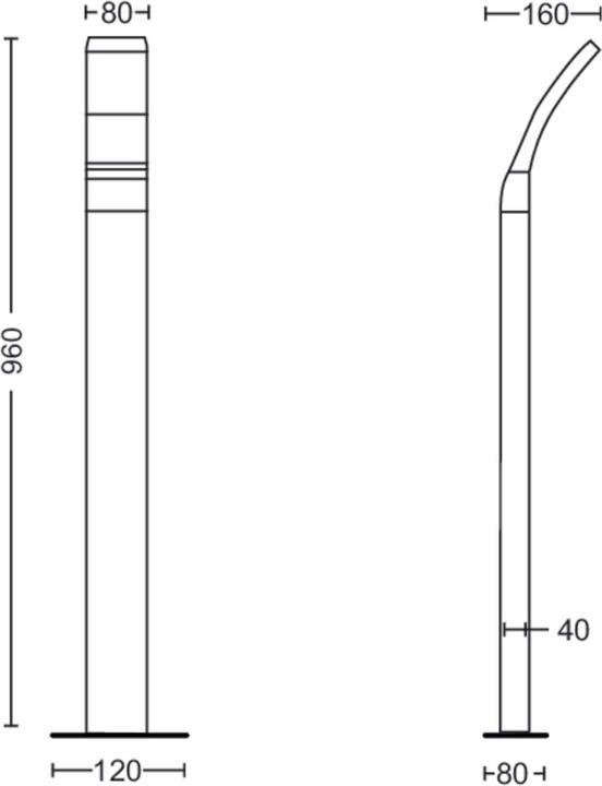 Image du produit Philips Luminaire d'allée Splay (1100 lm, IP44)