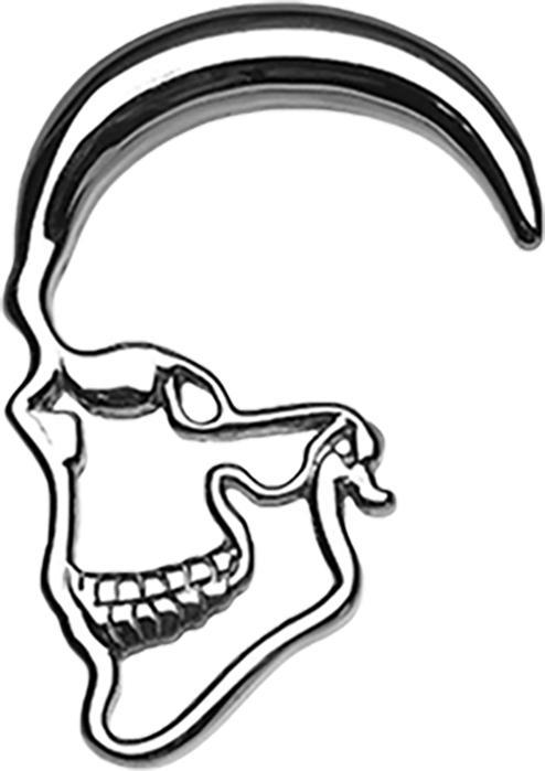 Immagine prodotto Star Piercing Peso per orecchio a spirale in argento con teschio (senza ottone, Acciaio chirurgico 316L)