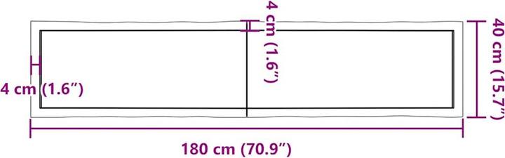 Actual product image VidaXL Aneta (180 x 40 x 6 cm)