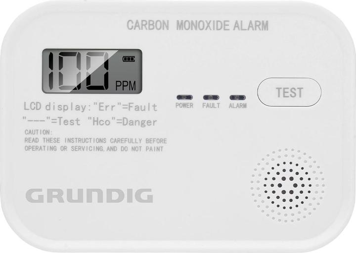 Produktbild Grundig Kohlenmonoxid-Melder mit LCD-Display, 3er-Set