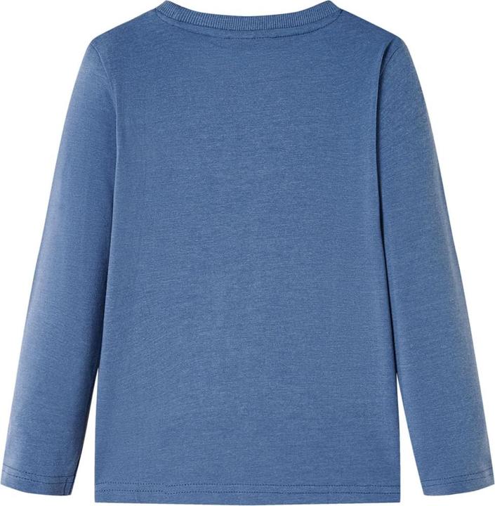 Actual product image VidaXL Children's long-sleeved shirt blue melange 128,Material: 60 (128)