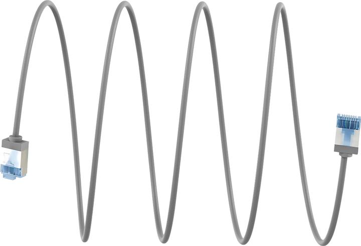 Immagine prodotto Goobay Cavo patch CAT 6A ultra-flessibile, sottile, U/FTP, grigio (U/FTP, CAT6a, 5 m)