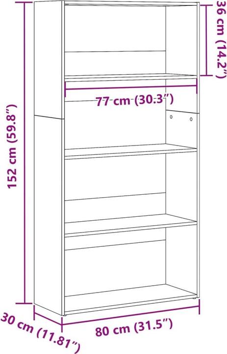 Actual product image VidaXL Banning (30 x 80 x 152 cm)