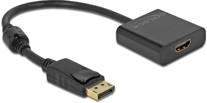 Produktbild Delock Adapter DisplayPort 1.2 Stecker zu HDMI Buchse 4K Aktiv schwarz (HDMI, 20 cm)