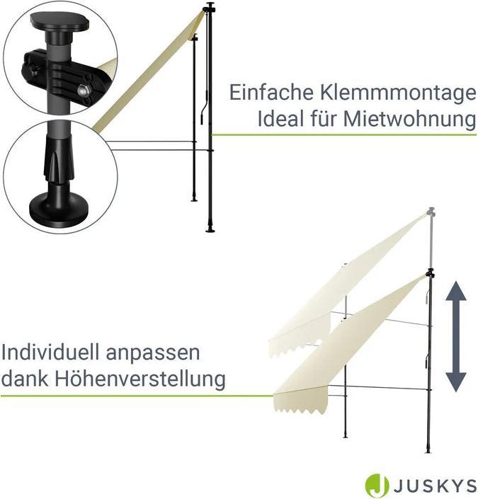 Actual product image Juskys Klemmmarkise Kapstadt (2 m)