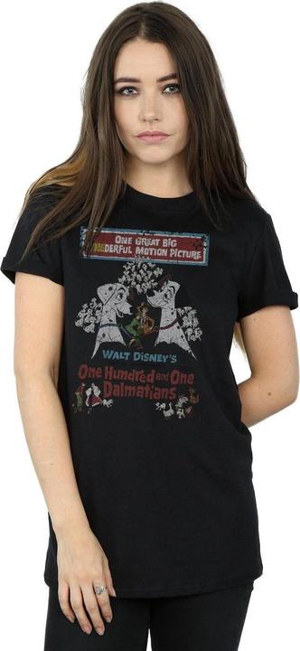 Image du produit 101 Dalmatians T-shirt boyfriend en coton à l'effigie de l'affiche Femmes/Ladies (L)