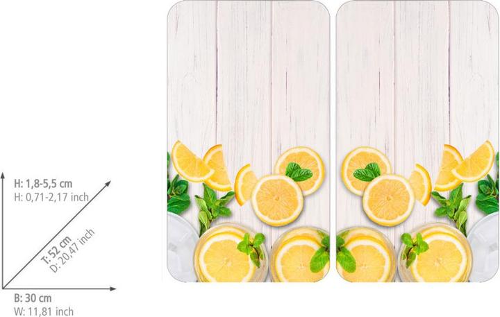 Produktbild Wenko Herdabdeckplatte Universal Mod. Zitronen 2er Set, für alle Herdarten