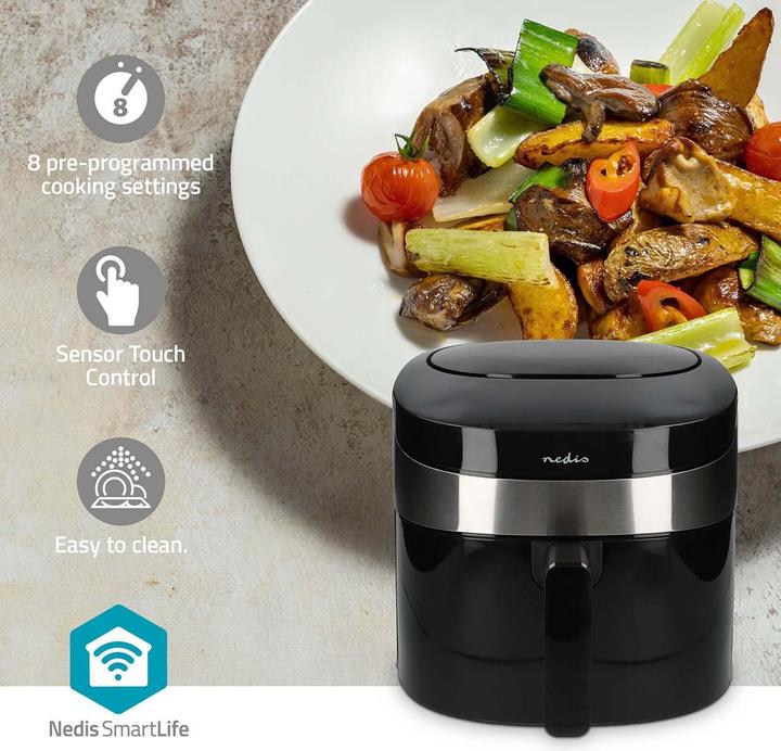Produktbild Nedis SmartLife Heissluftfritteuse Wi-Fi | 7,2 l | Timer: 240 min | Anzahl voreingestellter Programme: 8 |