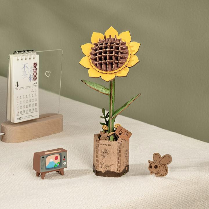 Immagine prodotto Robotime Girasole - Fiore in kit di costruzione in legno